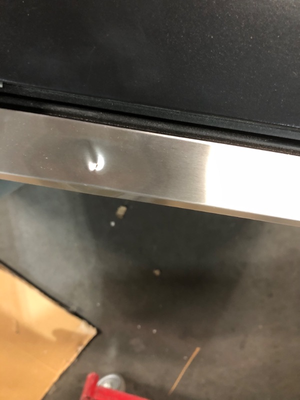 Photo 5 of ***DAMAGED - DENTED/SCRATCHED - NO PACKAGING - POWERS ON - UNABLE TO TEST FURTHER***
EUHOMY Wine and Beverage Refrigerator, 24 Inch Dual Zone Wine Cooler with Glass Door Hold 21 Bottles and 88 Cans, Built in or Under Counter Wine Fridge with Blue LED Ligh