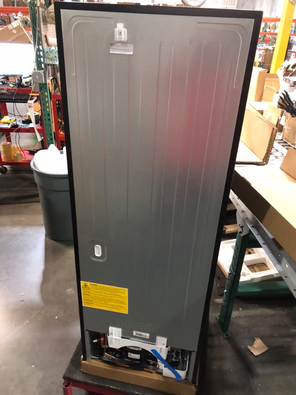 Photo 1 of ***TRUCK/TRAILER PICKUP ONLY - DAMAGED - DENTED - UNABLE TO TEST - SEE PICTURES***
Vissani 10.1 cu. ft. Top Freezer Refrigerator in Stainless Steel
