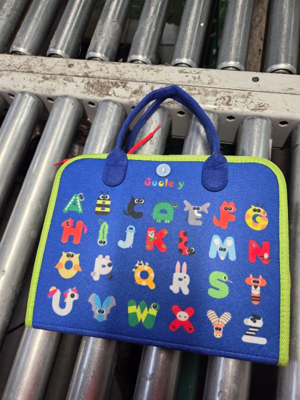 Photo 1 of ***DAMAGED - ZIPPERS BROKEN - OTHER PARTS DAMAGED AS WELL - SEE PICTURES***
Guolely Busy Board Montessori Toy for 1 2 3 4 Year Old Toddlers - Educational Activity Developing Sensory Board for Fine Basic Dress Motor Skills - Travel Toys for Plane Car, Gift