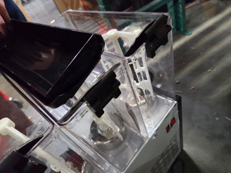 Photo 1 of ***NONREFUNDABLE - MAJOR DAMAGE - SEE COMMENTS***
VEVOR Commercial Beverage Dispenser, 3 Tanks 10 L / 10.6 QT Per Tank Juice Dispenser, 440W Stainless Steel Ice Tea Drink Machine with 45°F-54°F Cooling Temperature, for Cold Drink Restaurant Bar Party