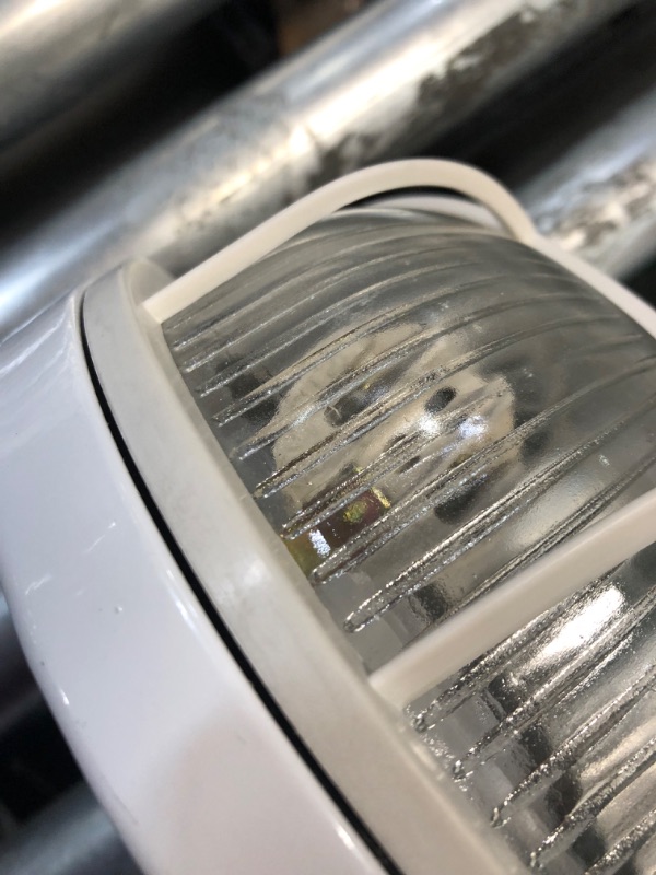 Photo 1 of ***DAMAGED - SEE PICTURES - UNABLE TO TEST***
CIMAXIC 1Pc Sauna Lighting LED Wall Light Bulkhead Light Round LED Bulkhead Light Sauna Room Lamp LED Wall lamp Safety Sauna Room Light Well Lamp die cast Aluminum White Ceiling lamp Grid