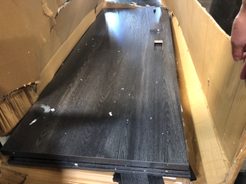 Photo 1 of ***NONREFUNDABLE - INCOMPLETE - FOR PARTS ONLY - SEE COMMENTS***
YITAHOME 63 Inch Double Dog Crate TV Stand with Power Outlet, Heavy Duty Wooden Dog Crate Furniture for 2 Dogs, Dog Kennel Indoor Furniture Double Sliding Barn Door Design Ideal for 2 Dogs, 