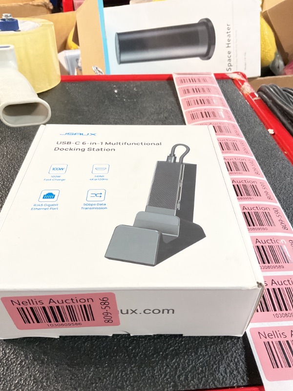 Photo 1 of JSAUX Docking Station Compatible with ROG Ally X/ROG Ally/Steam Deck/Legion Go, 6-in-1 ROG Ally X Dock with HDMI 4K@120Hz, Gigabit Ethernet, Dual USB-A & USB-C 3.2 Gen 1, 100W PD Charging - HB0609