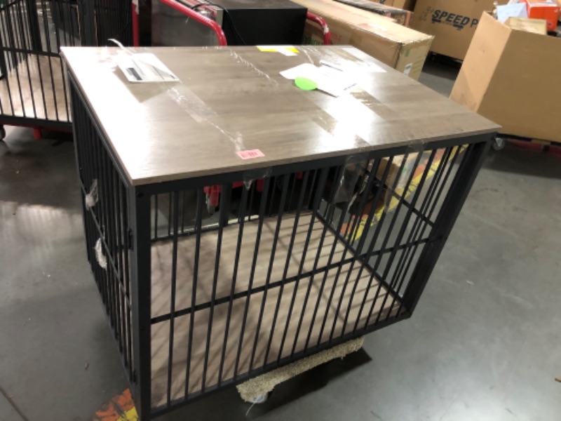 Photo 1 of ***TRUCK/TRAILER PICKUP ONLY - USED - MAJOR DAMAGE - SEE COMMENTS***
Lyromix 43.3" Dog Crate Furniture Large Wooden Kennel Crate Cage End Table for Large Medium Dogs