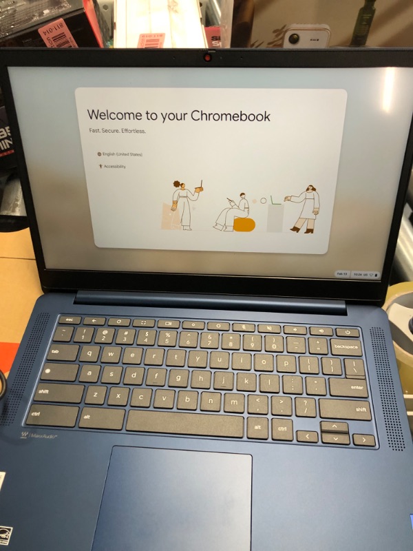 Photo 1 of Lenovo Flagship Chromebook, 14'' FHD Touchscreen Slim Thin Light Laptop Computer, 8-Core MediaTek Kompanio 520 Processor, 4GB RAM, 64GB eMMC, WiFi 6,Chrome OS, Abyss Blue