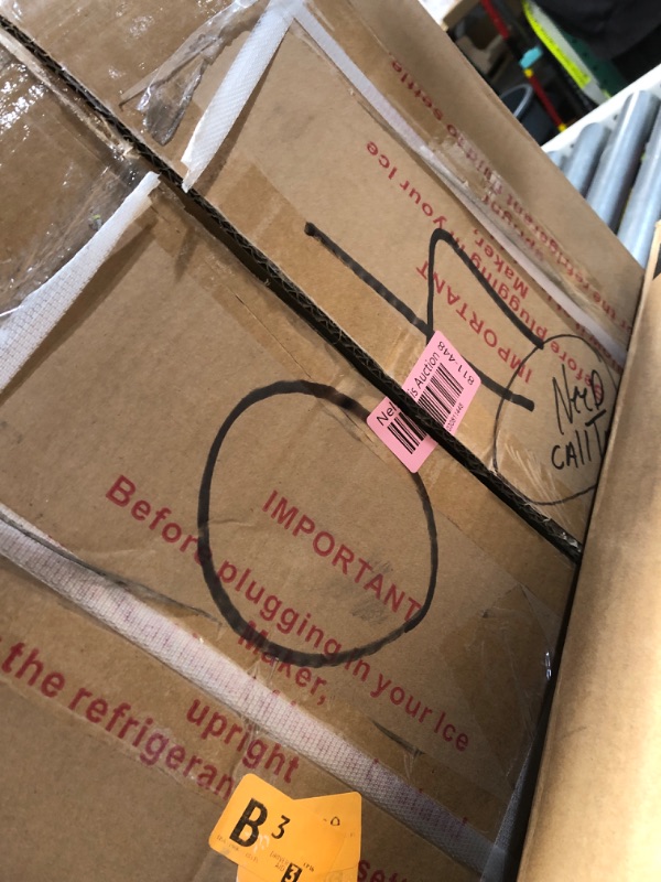 Photo 1 of Commercial Ice Maker Machine, 100lbs/24H Under Counter Ice Machines with 2 Way Water Inlet, 33lbs Storage, Stainless Steel Freestanding, Self Cleaning Ice Makers for Home/Bar/Restaurant/Outdoor