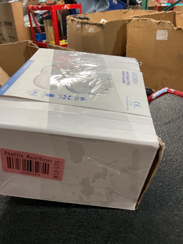 Photo 1 of Ecoey  Alarm Fire Detector, Battery Included Photoelectric Smoke Detector with Test Button and Low Battery Signal, Small Fire Alarm for Home, Bedroom FJ136GB, 6 Packs