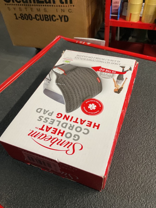 Photo 1 of Sunbeam Cordless Heating Pad with Rechargeable and Portable Design for Recovery