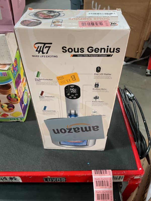 Photo 1 of 4T7 Sous Vide Machine 1100W, Sous Vide Precision Cooker, Waterproof Wifi App Control, Ultra Quiet Immersion Circulator with Recipes, Accurate Temperature and Time Control with Adjustable Clamp, White