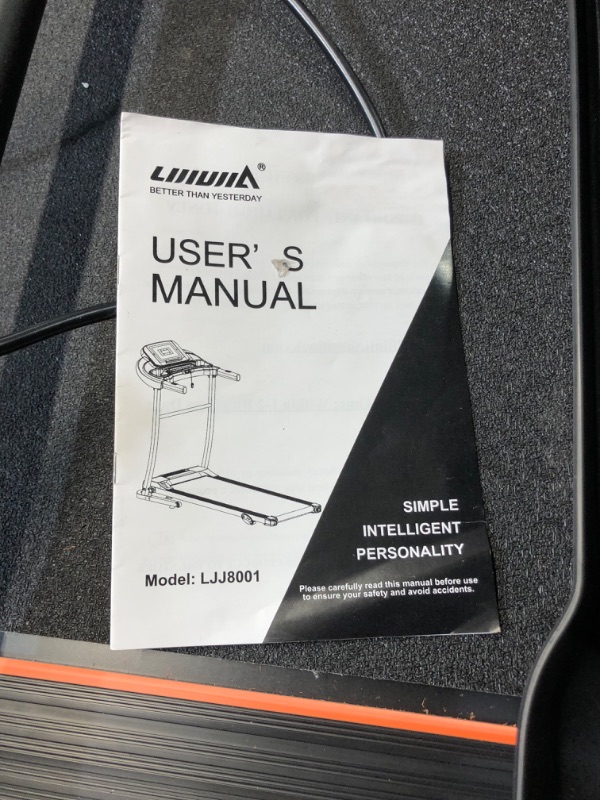 Photo 5 of ***USED - GIVES OFF ERROR CODE - SEE PICTURES - UNABLE TO TROUBLESHOOT***
LIJIUJIA Treadmill for Home, 3.0 HP Treadmill with Incline, Heart Rate Sensors, Digital Display for Walking, Running, and Indoor Fitness Workouts