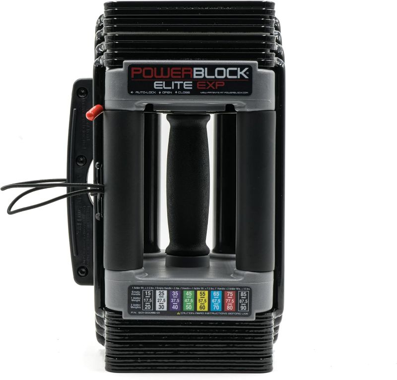 Photo 1 of PowerBlock Elite EXP Adjustable Dumbbells, Sold in Pairs, Stage 1, 5-50 lb. Dumbbells, Durable Steel Build, Innovative Workout Equipment, All-in-One Dumbbells, Expandable with Expansion Kits