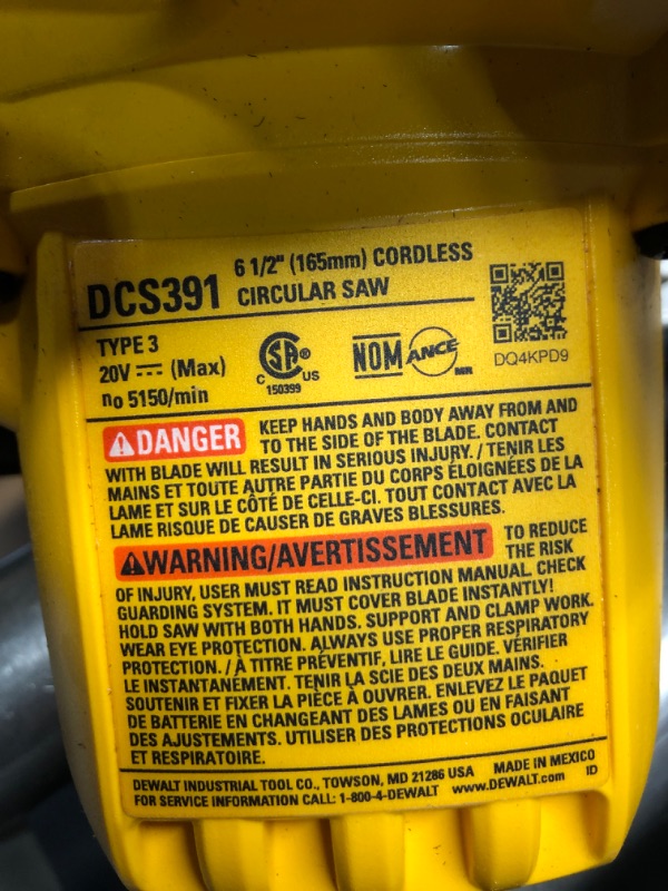 Photo 1 of **NON-REFUNDABLE** (TOOL ONLY) DEWALT 20V MAX Circular Saw