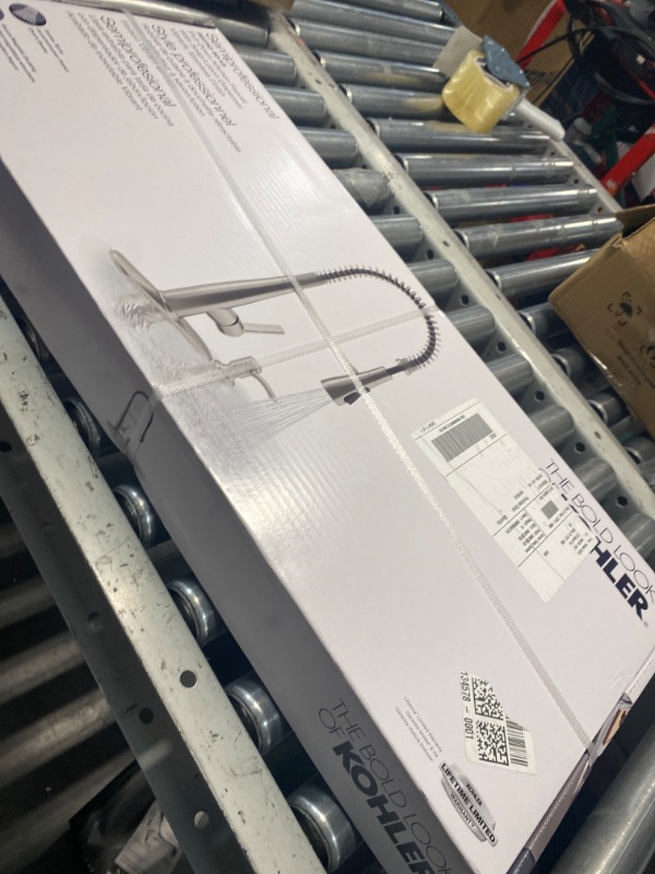 Photo 2 of ***FACTORY SEALED*** KOHLER K-R22745-SD-VS Semi-Professional Kitchen Faucet with Soap Dispenser/Lotion Dispenser, Commercial Kitchen Sink Faucet with Pull-Down Sprayhead, Vibrant Stainless
