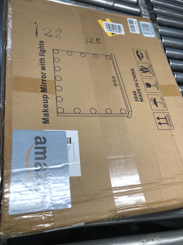 Photo 1 of ***FACTORY SEALED*** Ratsamee Hollywood Vanity Mirror with Lights, 15 Led Bulbs?3 Color Lights?Make Up Lighted Mirror, Aluminum Metal Frame,USB Charging Port?23" x 18"?