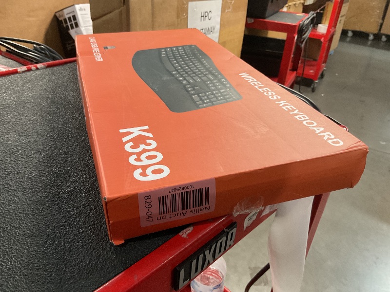 Photo 1 of EDJO Ergonomic Wireless Keyboard with Wrist Rest, Wave Keys, for Large Hands, 2.4GHz Full Size Ergo Cordless USB Computer Keyboard, Comfortable Natural Typing, for Laptop, Mac, Windows