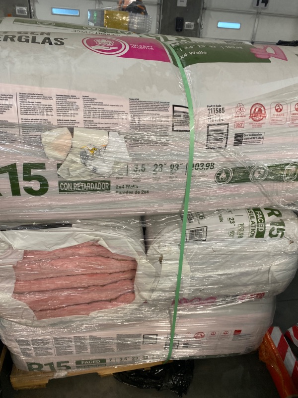 Photo 1 of ***NON REFUNDABLE*** R-15 Faced Fiberglass Insulation Batt 15 in. x 93 in. (6 Bags)