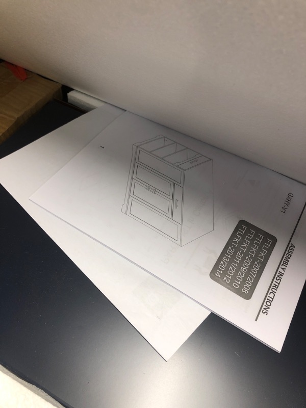 Photo 1 of DWVO Large Kitchen Island with Trash Can Storage Cabinet, 53 Inch Portable Kitchen Island with Storage, Long Rolling Island Table Cabinet for Kitchen on Wheels for 13 Gallon Garbage Bin, Navy Blue