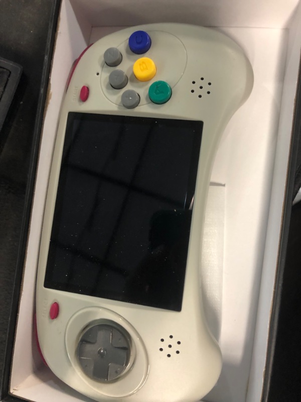 Photo 5 of **MISSING CHARGER**
RG ARC-D Handheld Game Console 4.0" IPS Multi-Touch Screen Android 11 Linux OS RK3566 64bit 5G WiFi Bluetooth 4.2 Retro Video Player with 128GB Card 4541 Games Support Wired Handle(RG ARC-D-Grey)