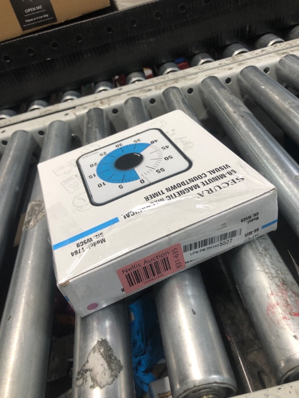 Photo 1 of Secura 60-Minute Visual Countdown Timer, 7.5-Inch Oversize Classroom Visual Timer for Kids and Adults, Durable Mechanical Kitchen Timer Clock with Magnetic Backing (Purple)