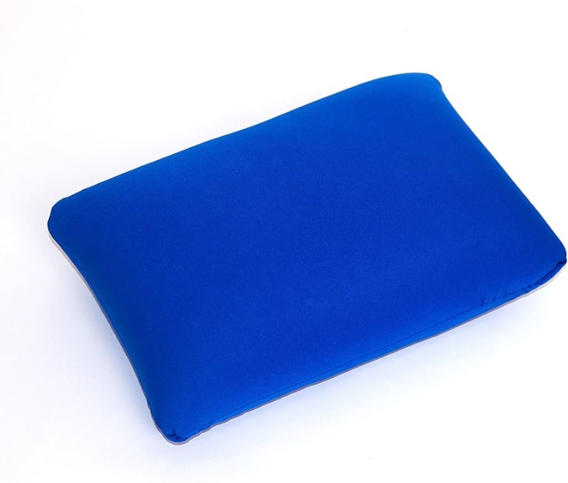 Photo 1 of ****STOCK PHOTO FOR REFERENCE ONLY****Cushie Pillows Travel Microbead Squishy Pillow for Neck Pain - 13.5 x 10 inches Rectangle - Blue