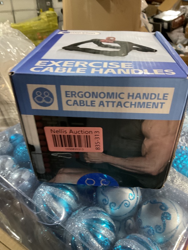 Photo 1 of HXD-ERGO Double D Handle for Cable Machine - Ergonomic Row Handle Cable Attachment - Triangle V Bar Grip LAT PullDown Attachments for Home Gym