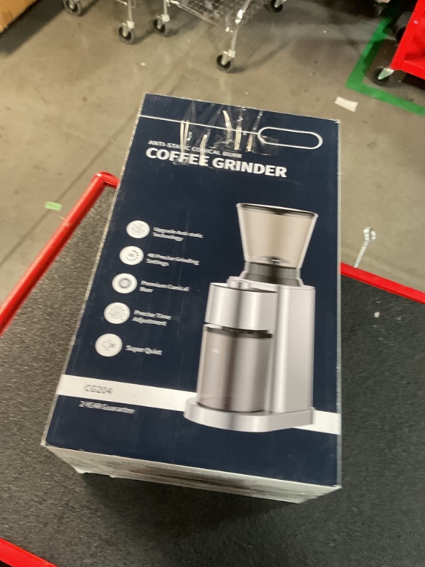 Photo 2 of ***(MISSING PARTS)***
TWOMEOW Conical Burr Coffee Grinder Electric, Upgrade Anti-static Electric Espresso Coffee Bean Grinder for Home Use,48 Precise Grind Settings for 2-20 Cups, Stainless Steel