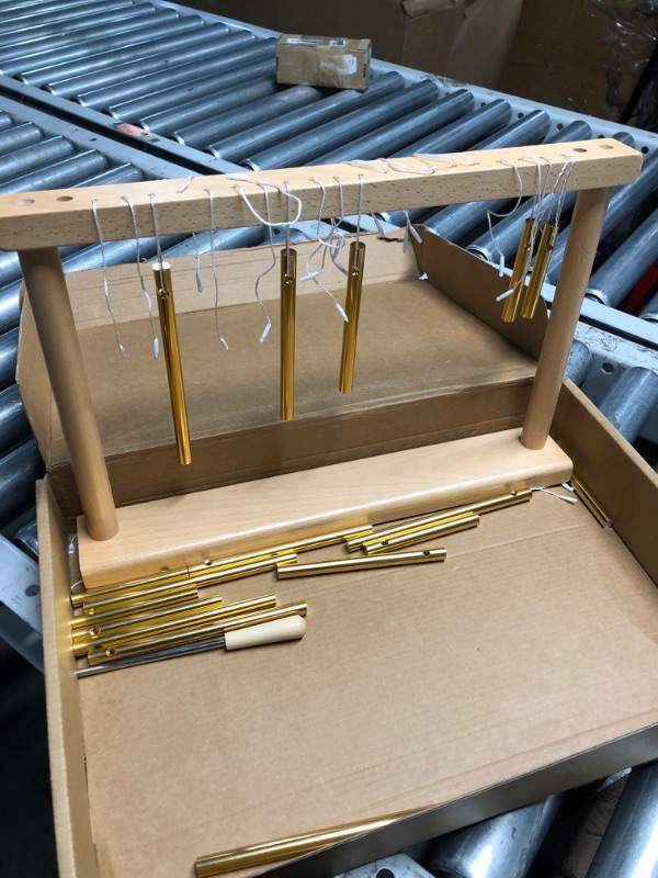 Photo 1 of ***NON REFUNDABLE, PARTS ONLY***20-Note Chime Bar Table Top Wind Chime Music Percussion Instrument with Mallet, Golden