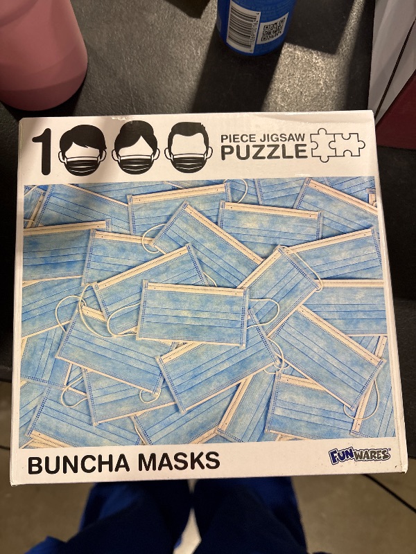 Photo 2 of 1000 Piece Jigsaw Puzzle, Funny Puzzle - Buncha Masks