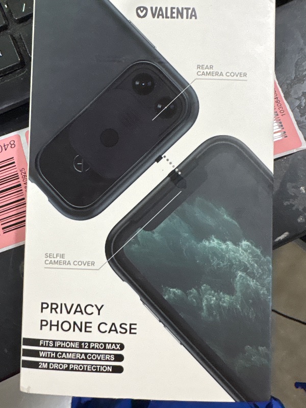 Photo 2 of Spy-Fy iPhone 12 Pro Max Case with Sliding Camera Cover Front and Rear | Protect Your Privacy | 2 Meter Drop Protection | Matt Black