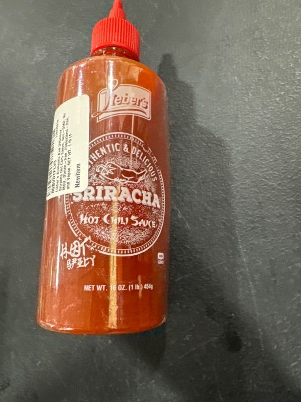 Photo 2 of Lieber's Sriracha Hot Chili Sauce, Authentic And Delicious, Non-GMO, No MSG, Gluten-free, Cholesterol-free, and Vegan, NET WT. 1 lb (454g)NO EXP DATE 