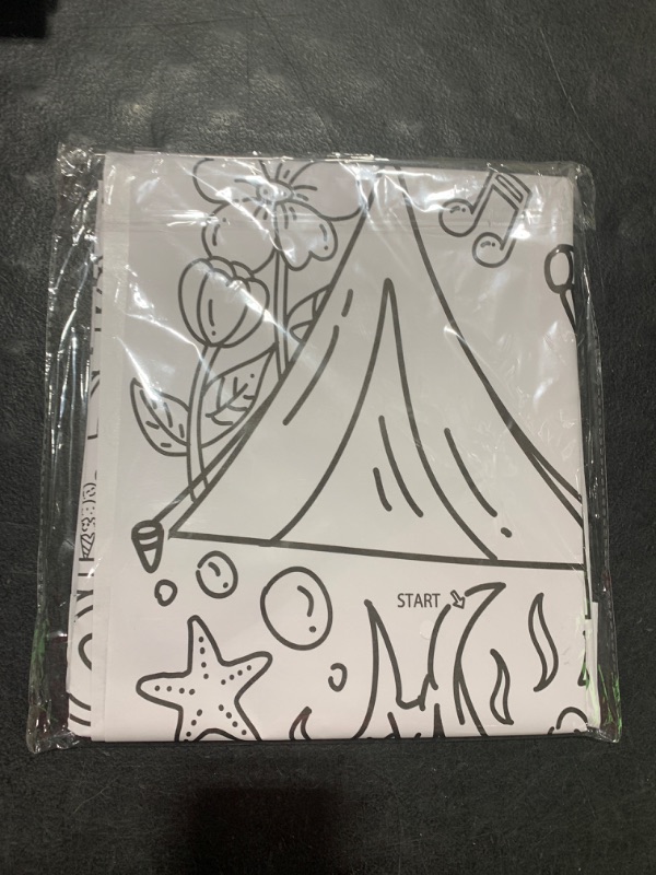 Photo 1 of DDMY Giant Coloring Poster Summer Tablecloth, 72 x 35.5 Inch Versatile Summer Beach Activity Drawing Coloring Poster for Classroom Wall Décor/School/Kids Party Kid Art Crafts DIY Coloring Table Cover