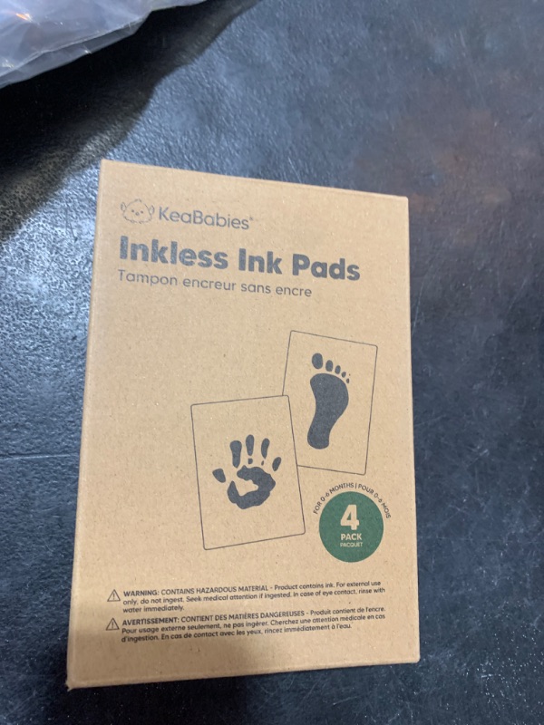 Photo 2 of 4-Pack Inkless Hand and Footprint Kit - Ink Pad for Baby Hand and Footprints - Dog Paw Print Kit