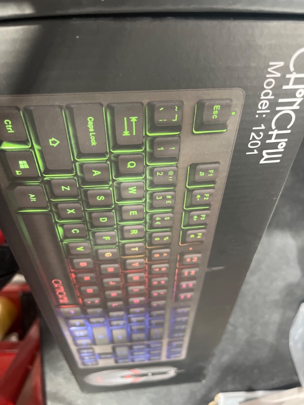 Photo 1 of Gaming LED Keyboard and Mouse Combo,Compact 89 Keys with Numbric Tenkeys Pad,Rainbow Backlit,Ergonomic Mice 2 Side-Button USB Wired 75% Mechanical Feel for Computer PC Laptop PS5 (Compact Layout)