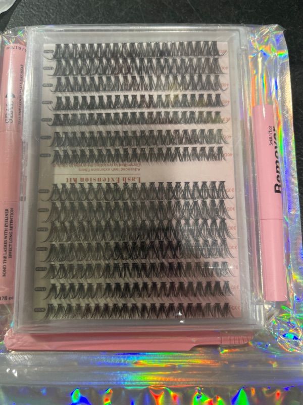 Photo 2 of [280pcs Newest] Natural Lash Clusters Kit: DIY Eyelash Extension Kit, Individual Lashes, Wispy Lash Clusters, Fluffy Clusters, Mink Lash Clusters, Volume Lash Set