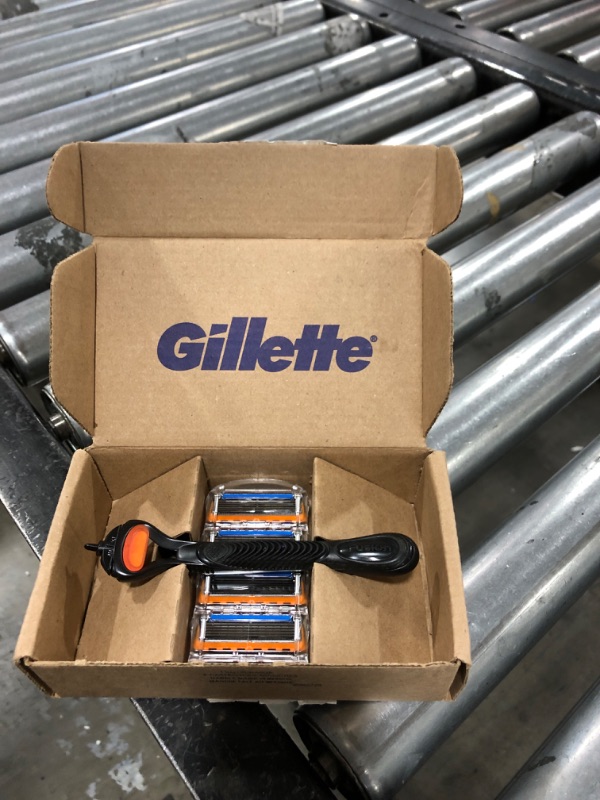 Photo 1 of Gillette Fusion5 Razors for Men, 1 Razor, 4 Blade Refills, Lubrastrip for a More Comfortable Shave