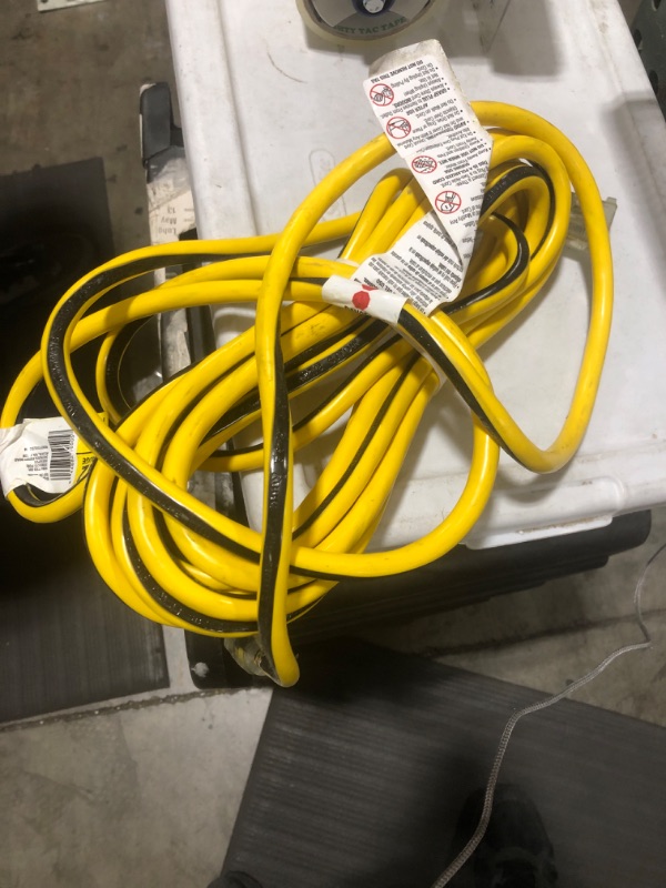 Photo 2 of VividFlex 25 Ft. 12/3 Heavy Duty Indoor/Outdoor Extension Cord with Lighted End, Yellow
