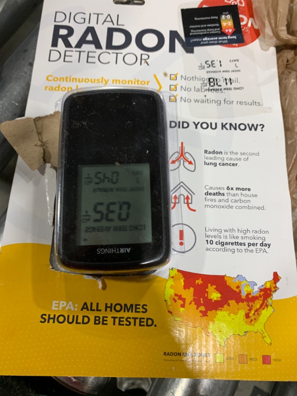 Photo 2 of Airthings Corentium Battery-Operated Lightweight Digital Home Radon Detector with LCD Display for Continuous and Long-Term Monitoring