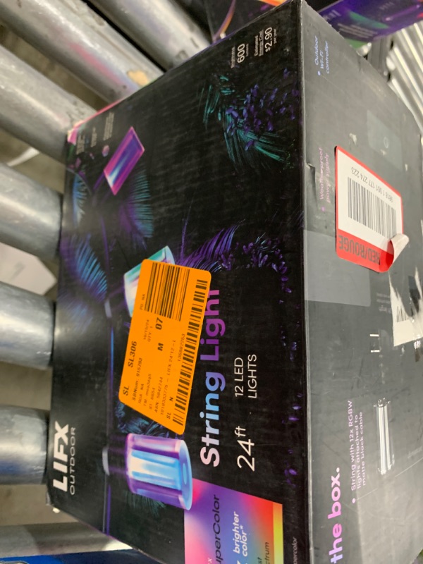 Photo 1 of 12-Light 24 ft. Outdoor Plug-In RGB Integrated LED Smart Wi-Fi String Light, Works with Alexa/Hey Google/HomeKit/Siri


