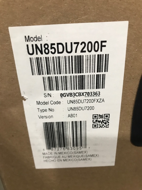 Photo 5 of SAMSUNG 85-Inch Class Crystal UHD 4K DU7200 Series HDR Smart TV w/Object Tracking Sound Lite, PurColor, Motion Xcelerator, Mega Contrast, Q-Symphony (UN85DU7200, 2024 Model)