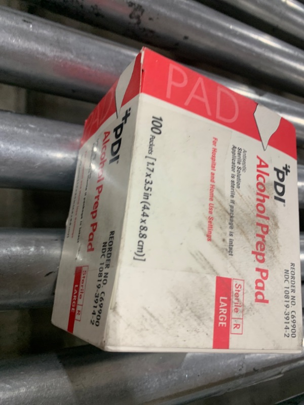Photo 1 of Alcohol Prep Pads - Sterile Antiseptic - Individually Wrapped Prep Pad for Injections, 70% Isopropyl Alcohol - Large Prep Pad, 1.7 in. x 3.5 in., 100 Count, 1 Pack
