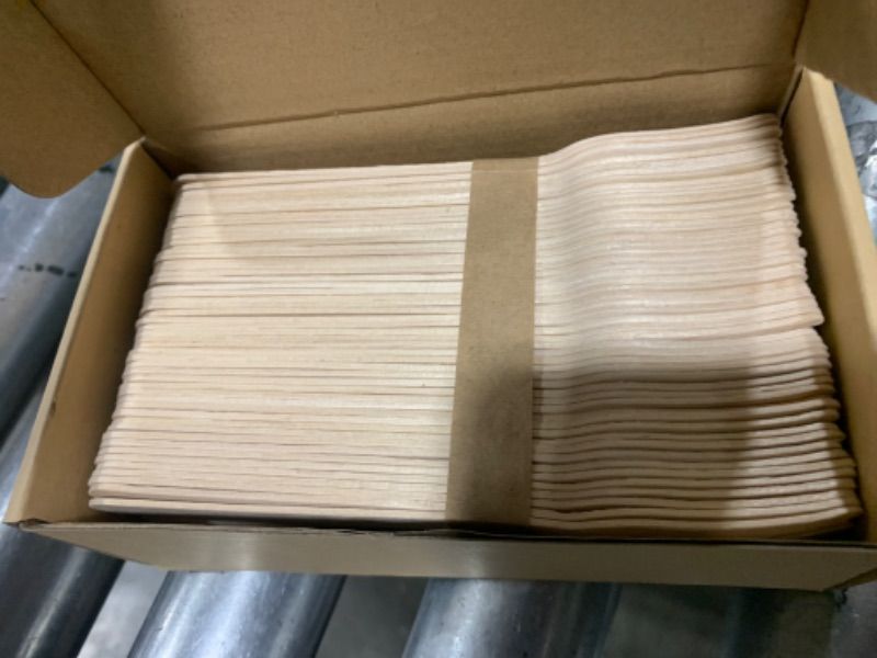 Photo 2 of HLSN- Disposable Forks Wooden Compostable Forks 6.3“ 100 PCS, Natural Birch Biodegradable Forks