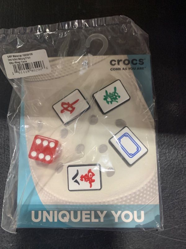 Photo 2 of Crocs Jibbitz 5-Pack Trendy Shoe Charms | Jibbitz for Crocs, Mahjong, Small