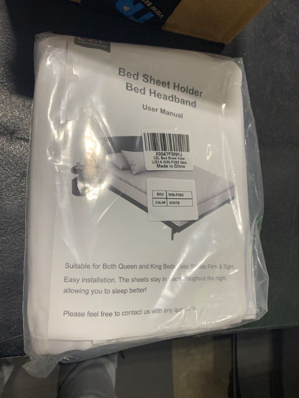 Photo 2 of CZL Bed Sheet Holder - 2 in 1 Queen/King Fitted Sheet Only Straps Holds The Flat Bed in Place and Converts It Into A Fitted Sheet Bed Sheet Fastener Holder Sheet Straps Band with 4 Pockets