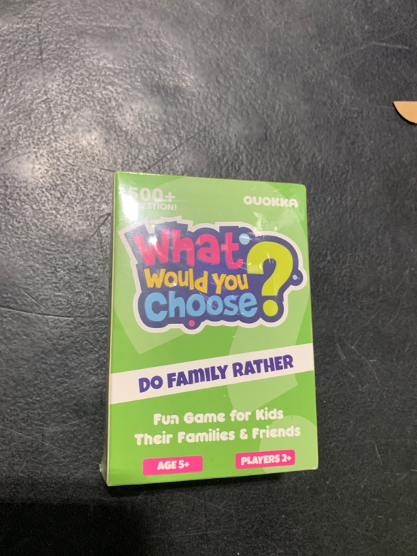 Photo 2 of QUOKKA Board Games for Kids 8-12 Year Olds - Family Card Game for Kids Ages 6-8 - What Would You Choose | Do Family Rather? | Pick Your Answer | Get to Know Your Family