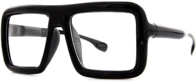 Photo 1 of grinderPUNCH Thick Square Frame Clear Lens Glasses Eyeglasses Super Oversized Fashion and Costume
