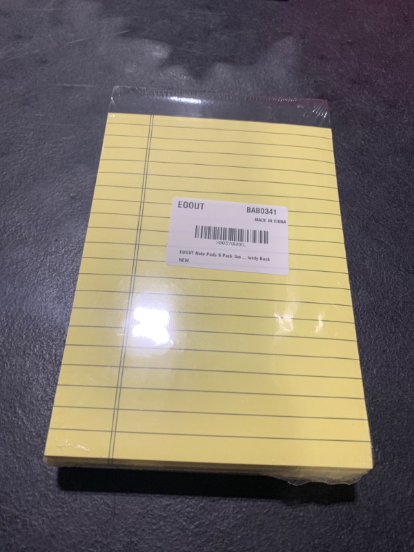 Photo 2 of EOOUT Note Pads 6 Pack Small Legal Pads College Ruled Notepad for Office 5x8 Inch, 40 Sheets Narrow Ruled Paper Pads, Journals for Writing Pad with Sturdy Back