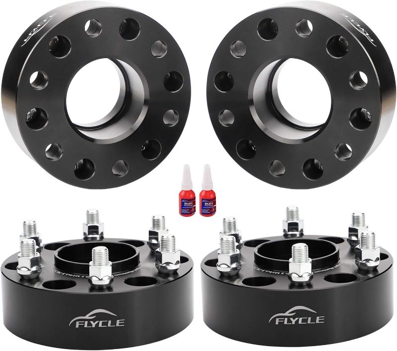 Photo 1 of STOCK PHOTO FOR REFERENCE - FLYCLE 6x5.5 Hubcentric Wheel Spacers for Silverado Sierra 1500, 2 inch 6 Lug 6x139.7mm Wheel Spacer for Tahoe Suburban Avalanche Yukon Escalade with 14x1.5 Studs & 78.1mm Hub Bore
