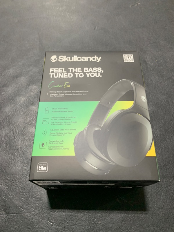 Photo 4 of Skullcandy Crusher Evo Over-Ear Wireless Headphones with Sensory Bass with Charging Cable