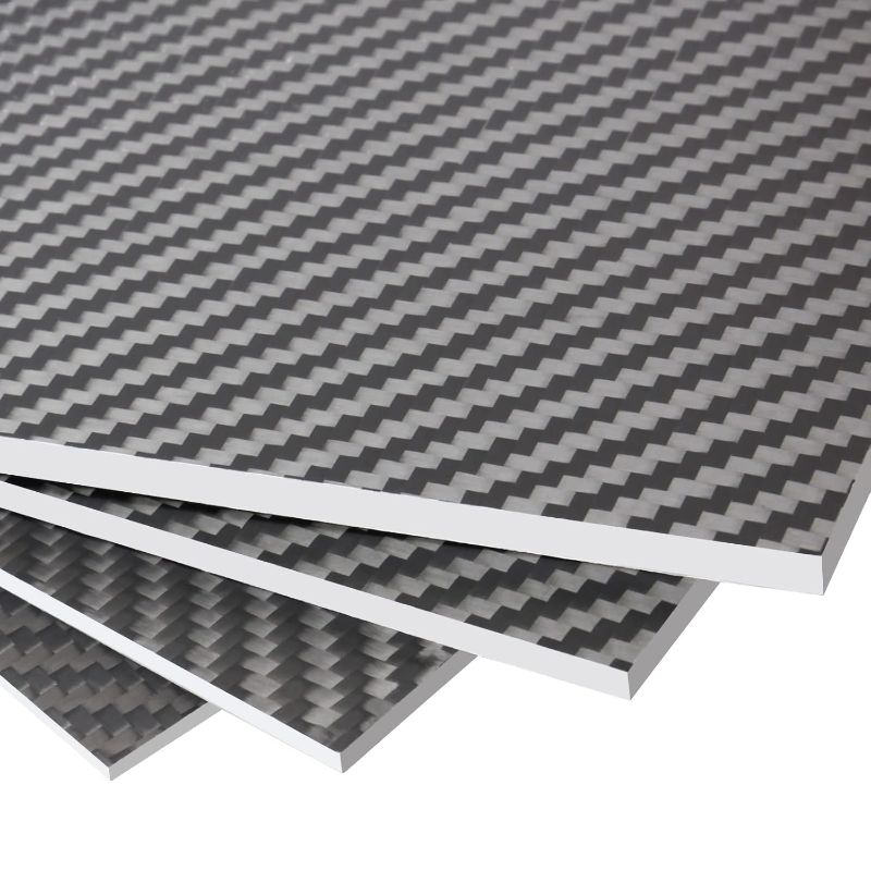 Photo 1 of 200X300X0.5MM 1.0MM 1.5MM 2.0MM 2.5MM 3.0MM 4.0MM 5.0MM 6.0MM Carbon Fiber Sheet 100% 3K Carbon Fiber Laminate Plate Twill Weave Matt Surface Panel Sheet 2.5MM Thickness(Matte Finish)
