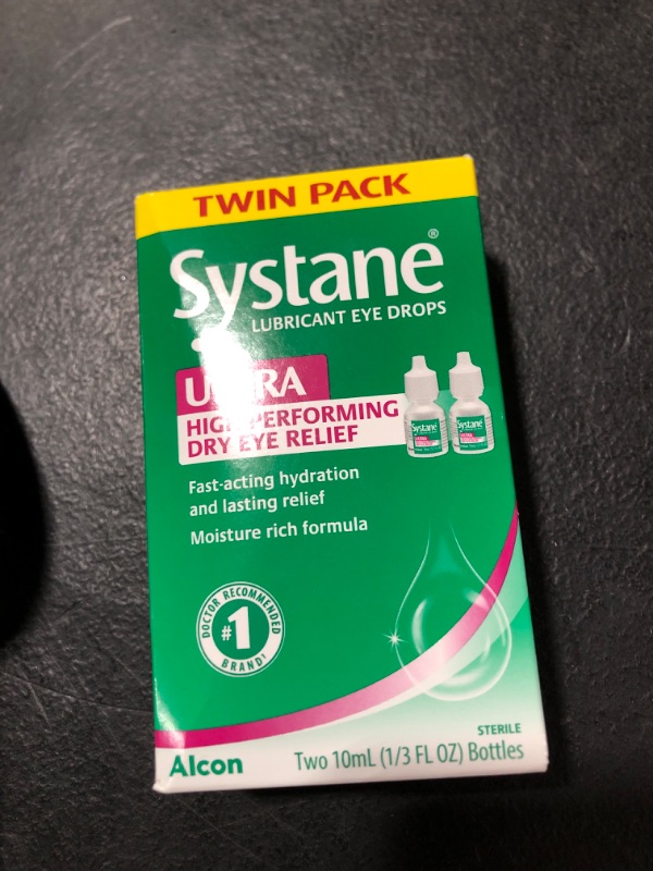 Photo 2 of Systane Ultra Lubricant Eye Drops, Artificial Tears for Dry Eye, Twin Pack, 10-mL Each